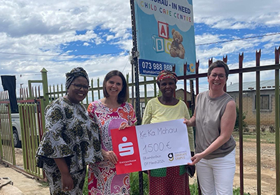 Spendenübergabe ans Waisenhaus Ke Ka Mohau in Südafrika