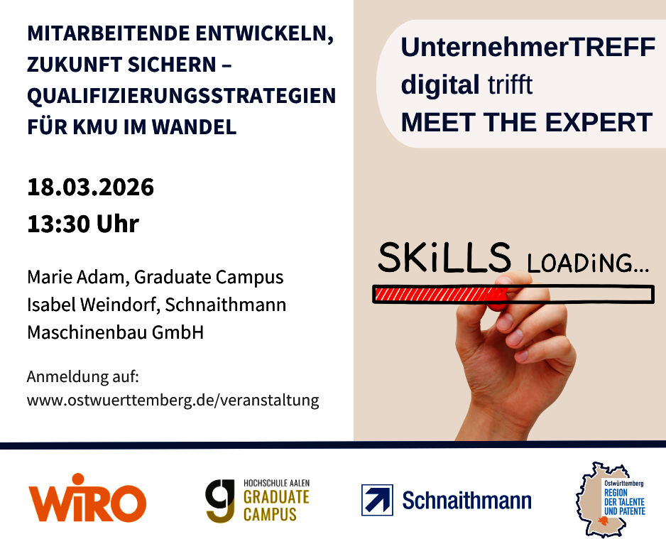 Grafik Einladung Meet the Expert Unternehmertreff Digital